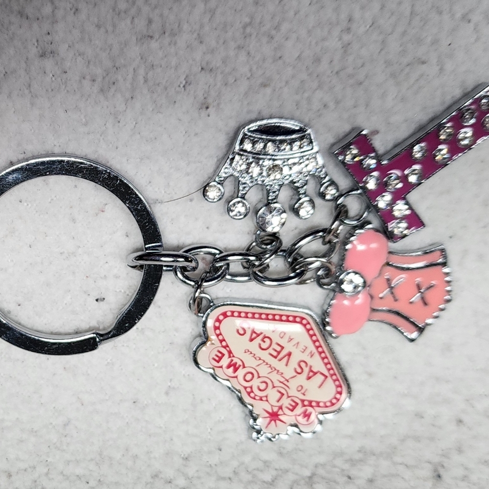 Las Vegas Bling-It Keyring with Charms